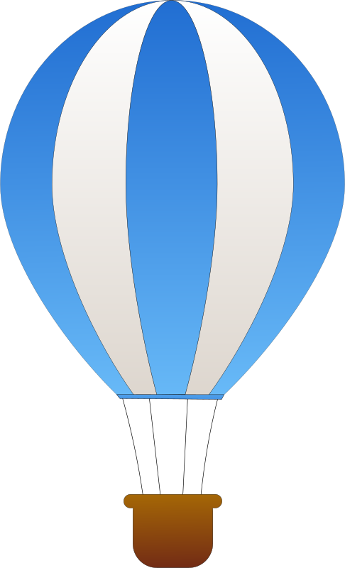 Vertical Striped Hot Air Balloons