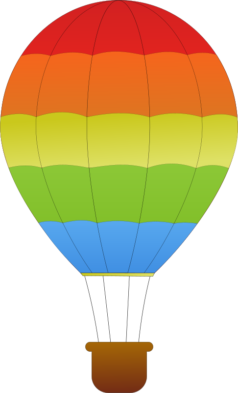 Horizontal Striped Hot Air Balloons