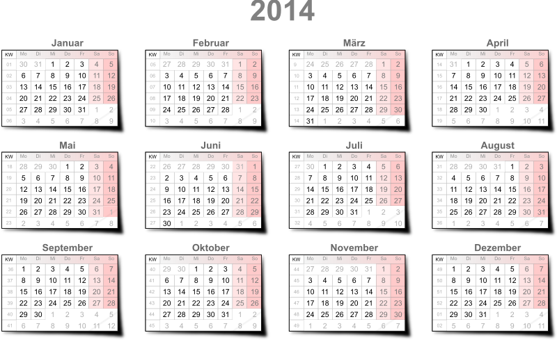 Kalender mit KW