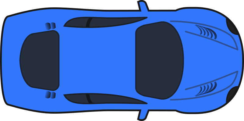Dark Blue Racing Car (Top View)
