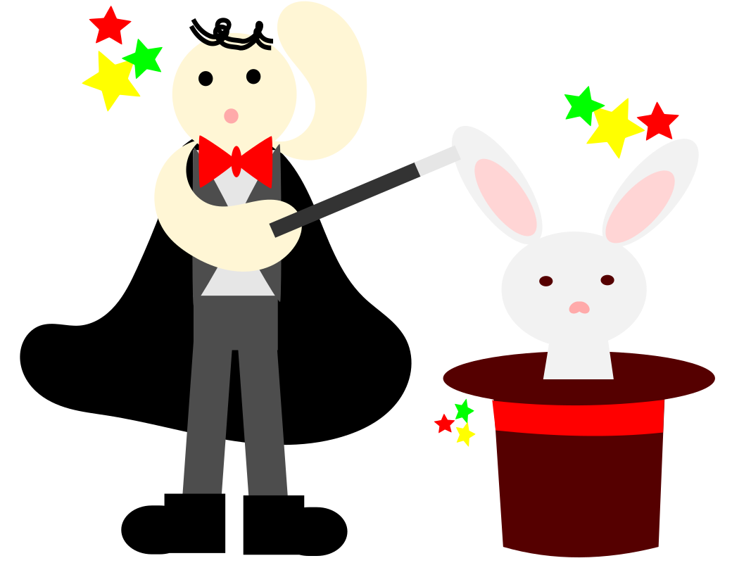 magician with a rabbit in a hat