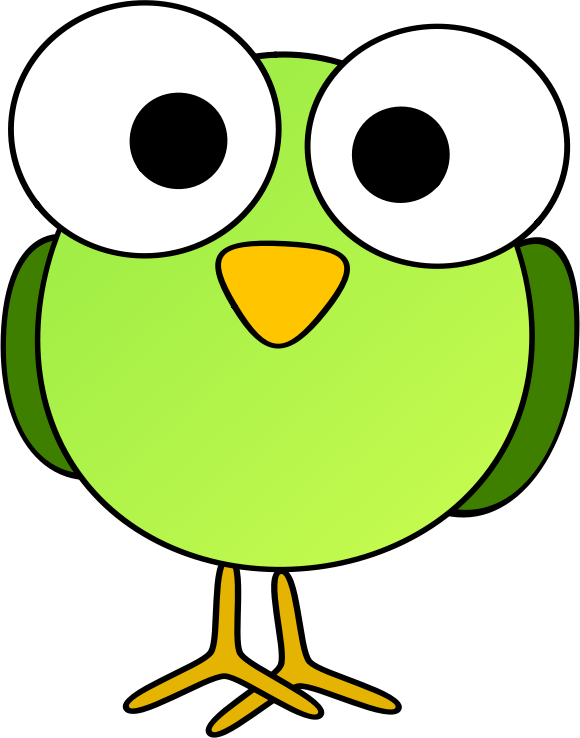 Green googley-eye bird