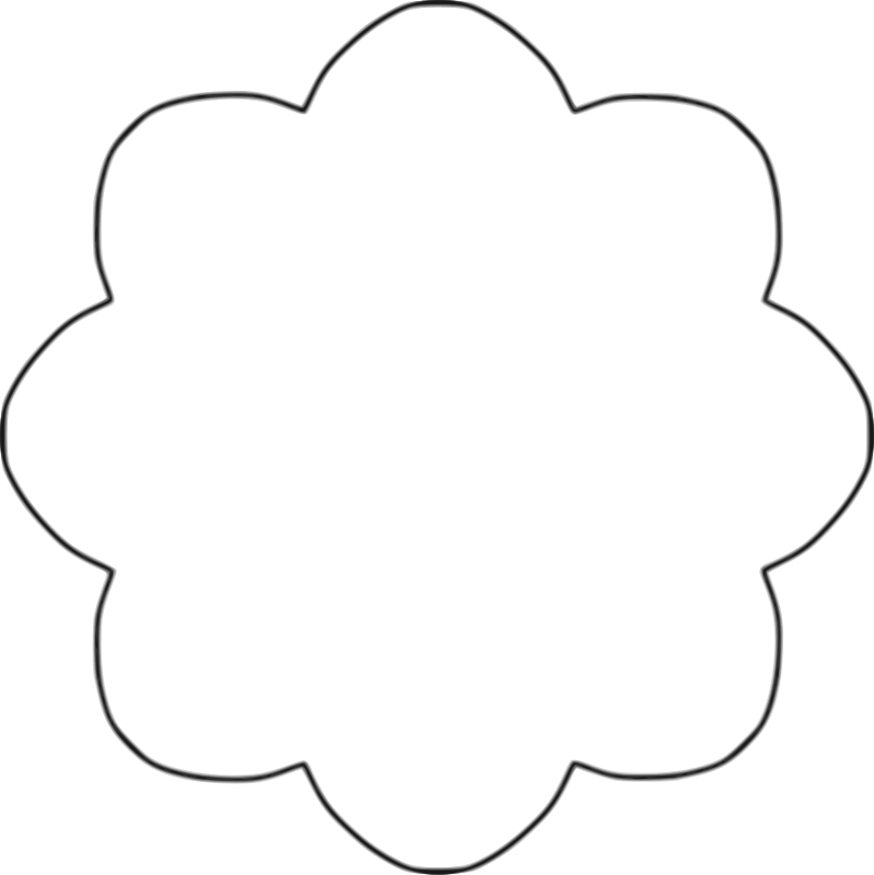 Flower 8 scallop circle background 