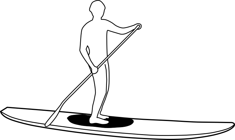 Stand Up Paddleboard Silhouette