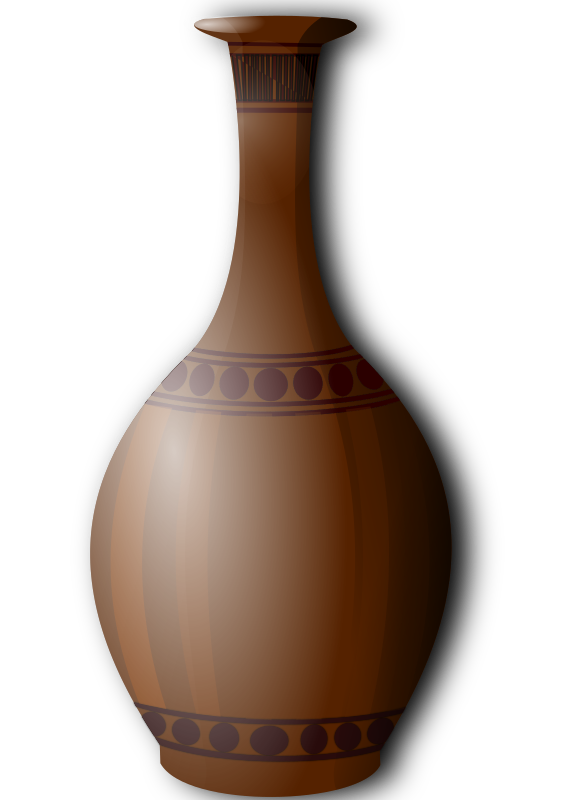 Brown vase clipart.
