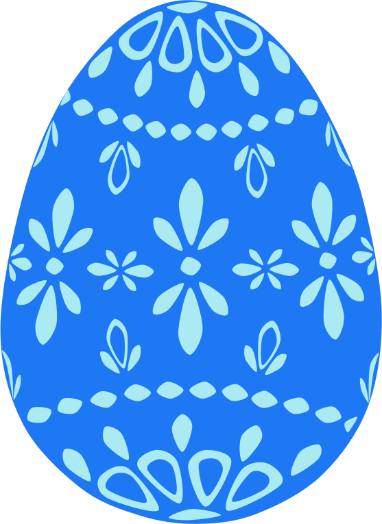 Blue Lace Easter Egg