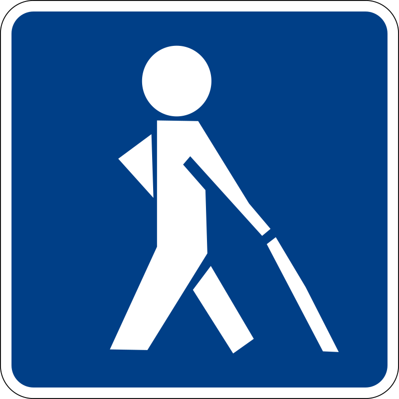 Visual impairment sign