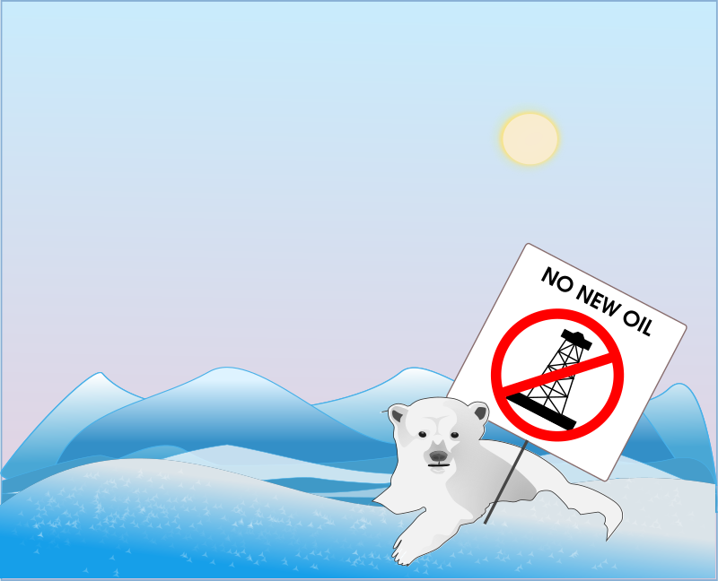 No new oil, says polar bear protestor