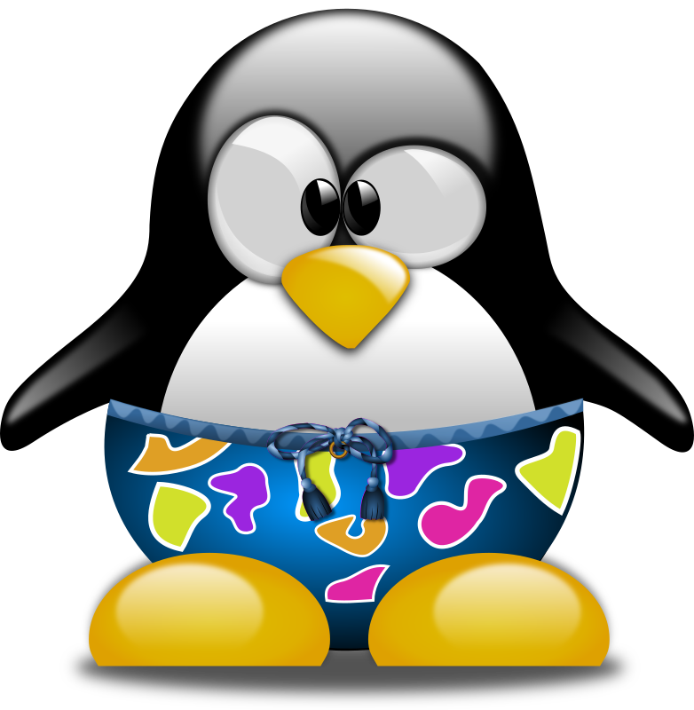Tux with Swimming Trunks