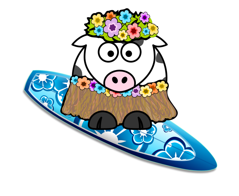 Surfer Girl Cow