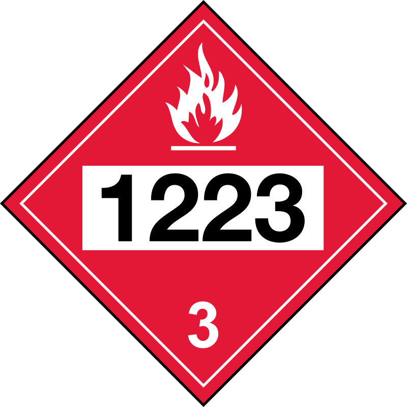 UN 1223 (Kerosene) Flammable Placard