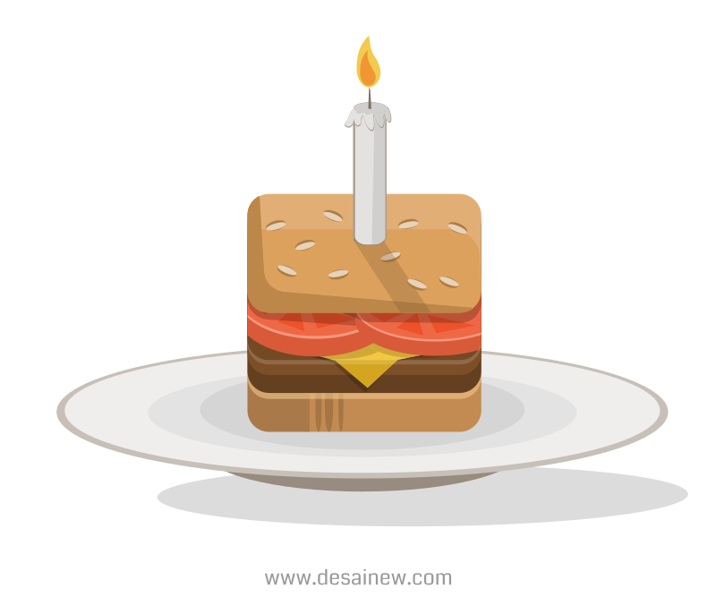 Birthday Burger Vector