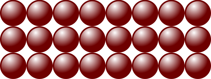 Beads quantitative picture for multiplication 3x8