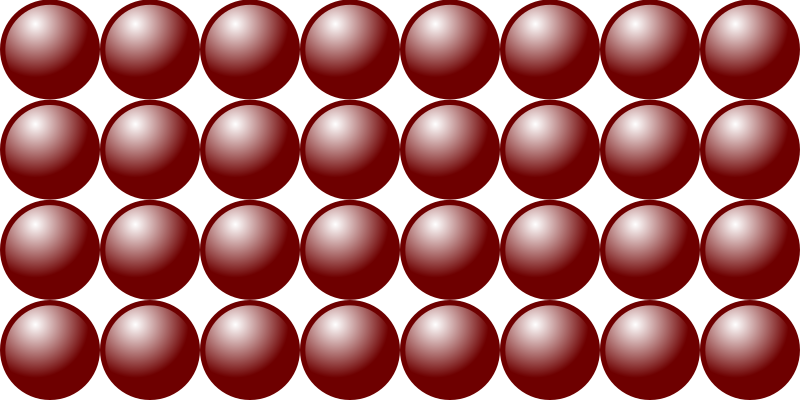 Beads quantitative picture for multiplication 4x8