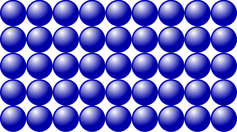 Beads quantitative picture for multiplication 5x9