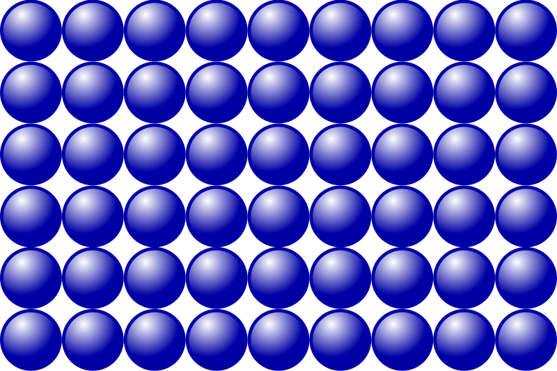 Beads quantitative picture for multiplication 6x9
