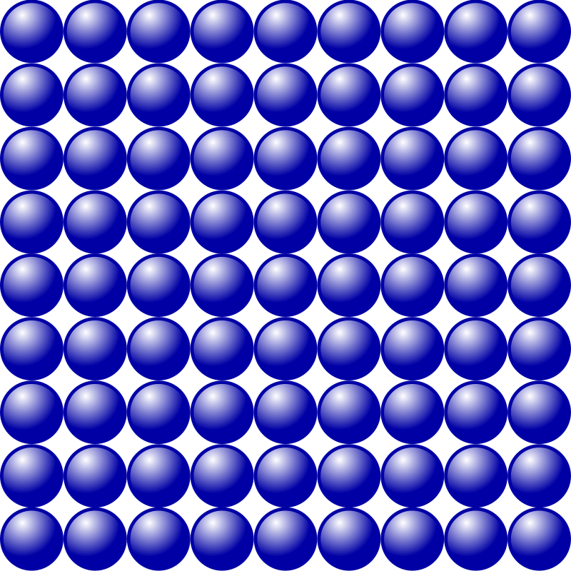 Beads quantitative picture for multiplication 9x9