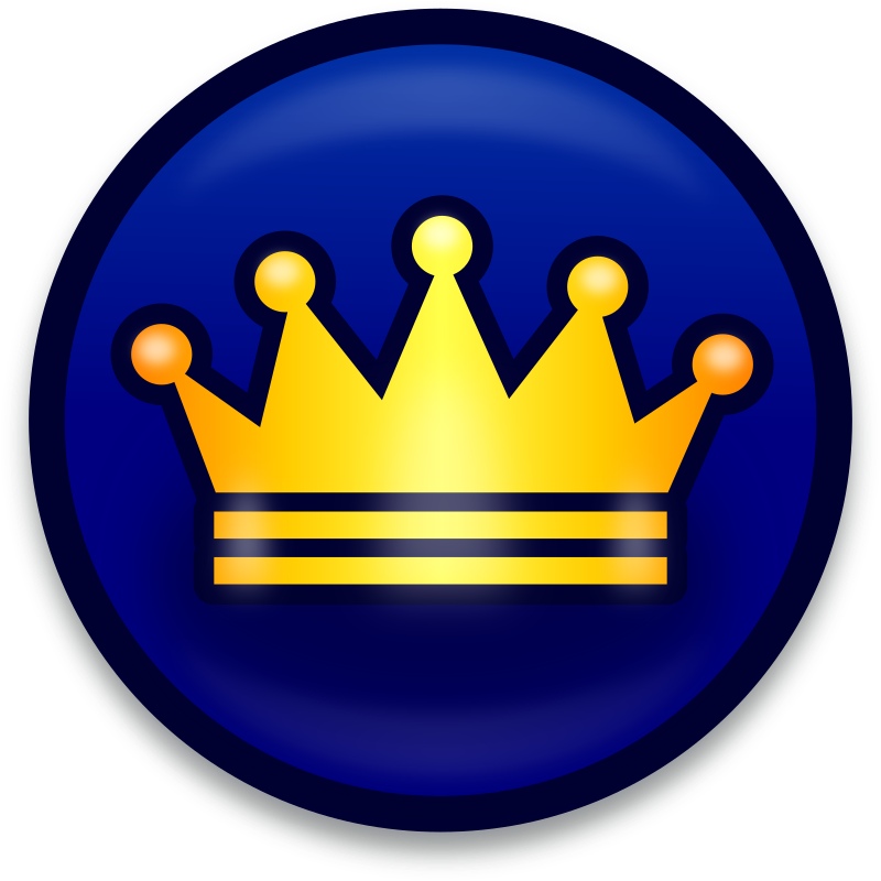 Golden crown symbol - icon