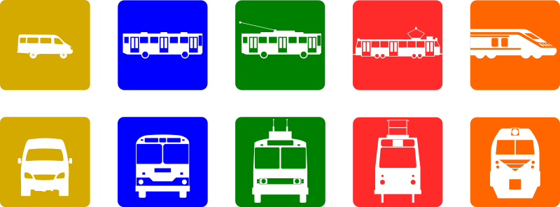 Public transport pictograms