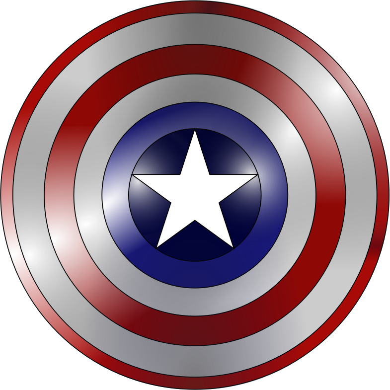 Captain America shield (metal base)