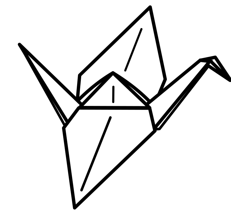 Origami Crane (white)