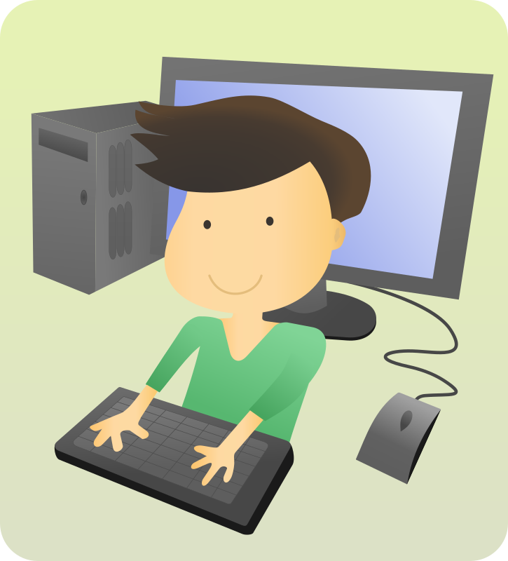 Computer Boy Cartoon