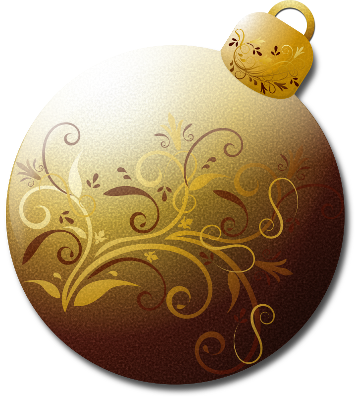 Gold Glass Ornament 1