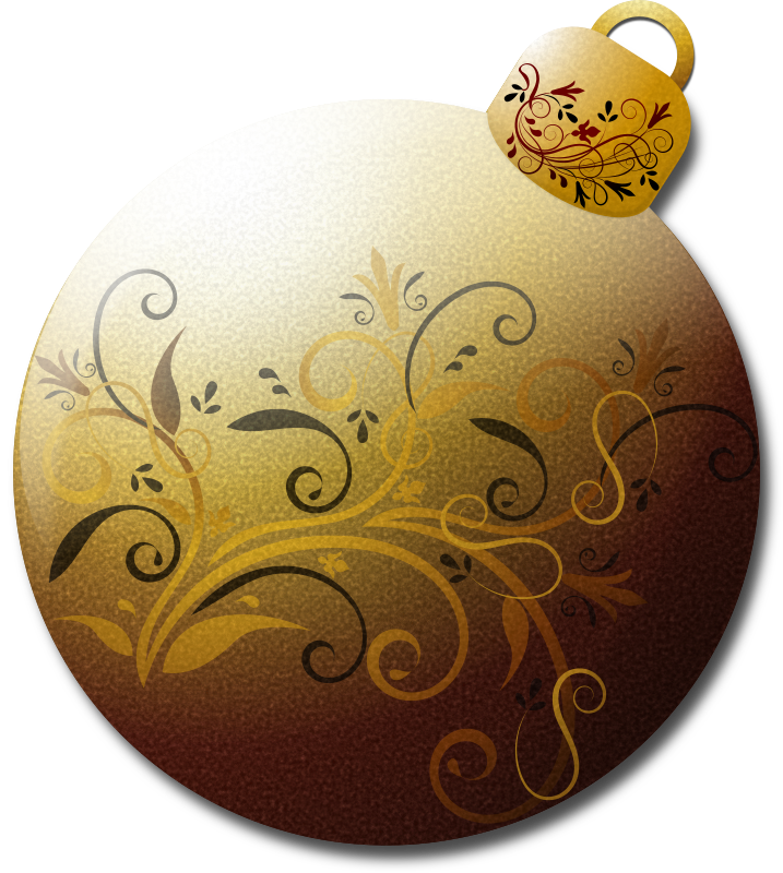 Gold Glass Ornament 2