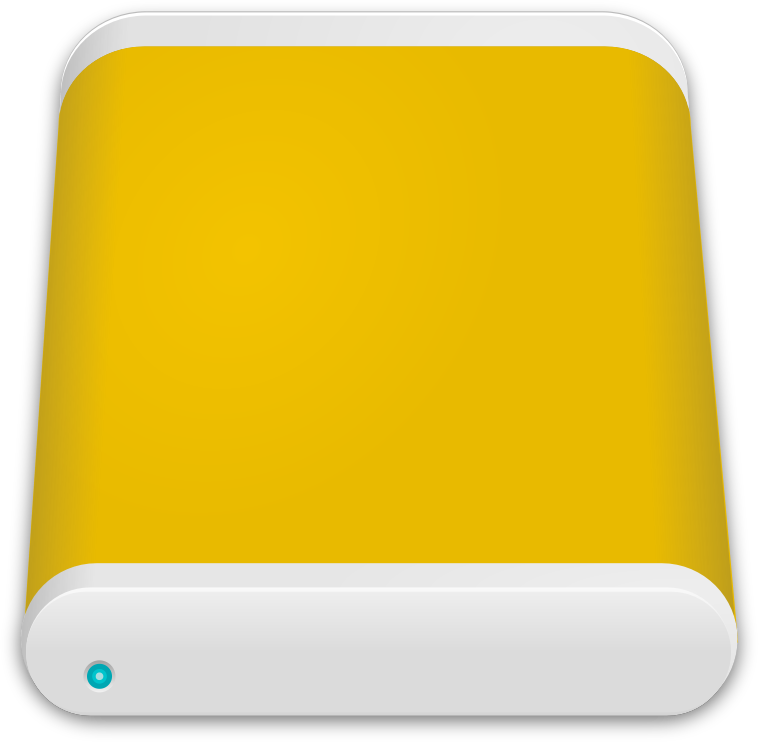 Yellow Hard Drive Icon