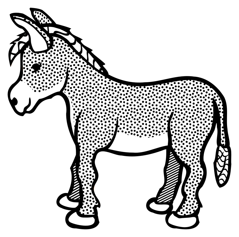 donkey - lineart