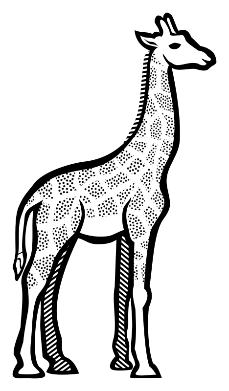 giraffe - lineart