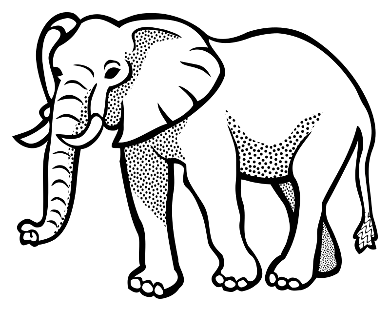 elephant - lineart