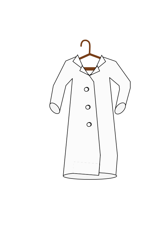 Lab coat on a hanger