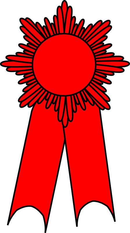prize ribbon red