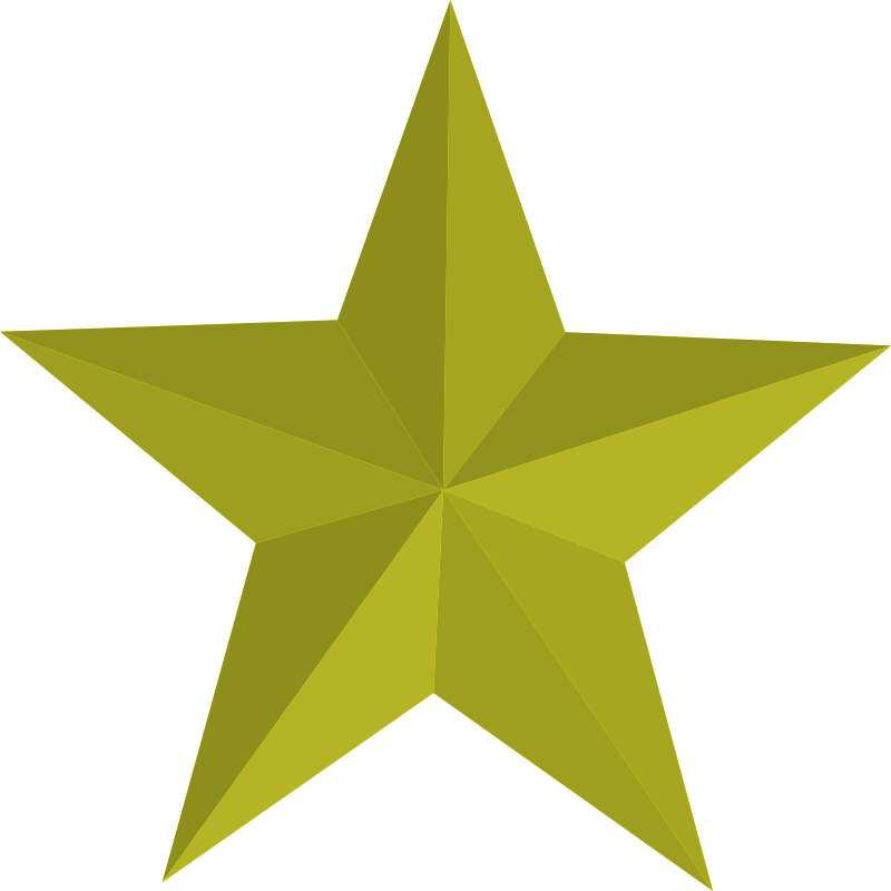Gold Five-Pointed Star