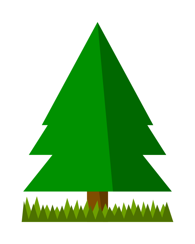 Spruce with grass