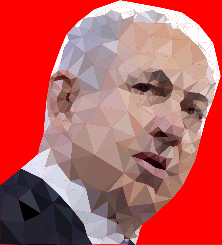 Benyamin Bibi Netanyahu Low Poly Portrait