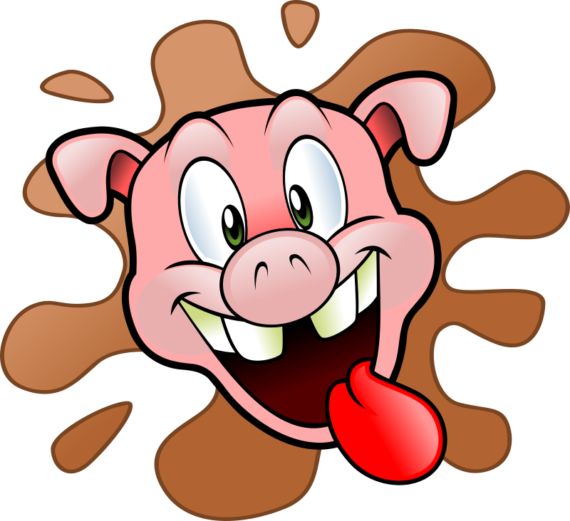 Happy pig head