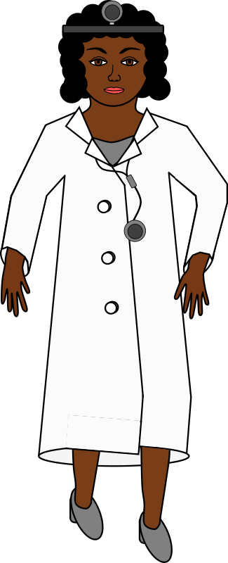 Doctor with head mirror and stethoscope