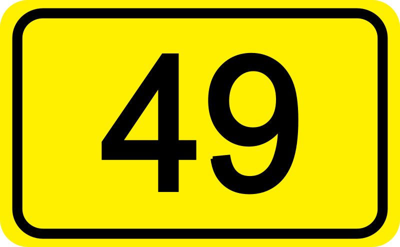Bundesstrasse Nummer (German Roadsign)