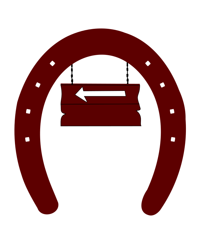 Arrow-sign-horseshoe-back