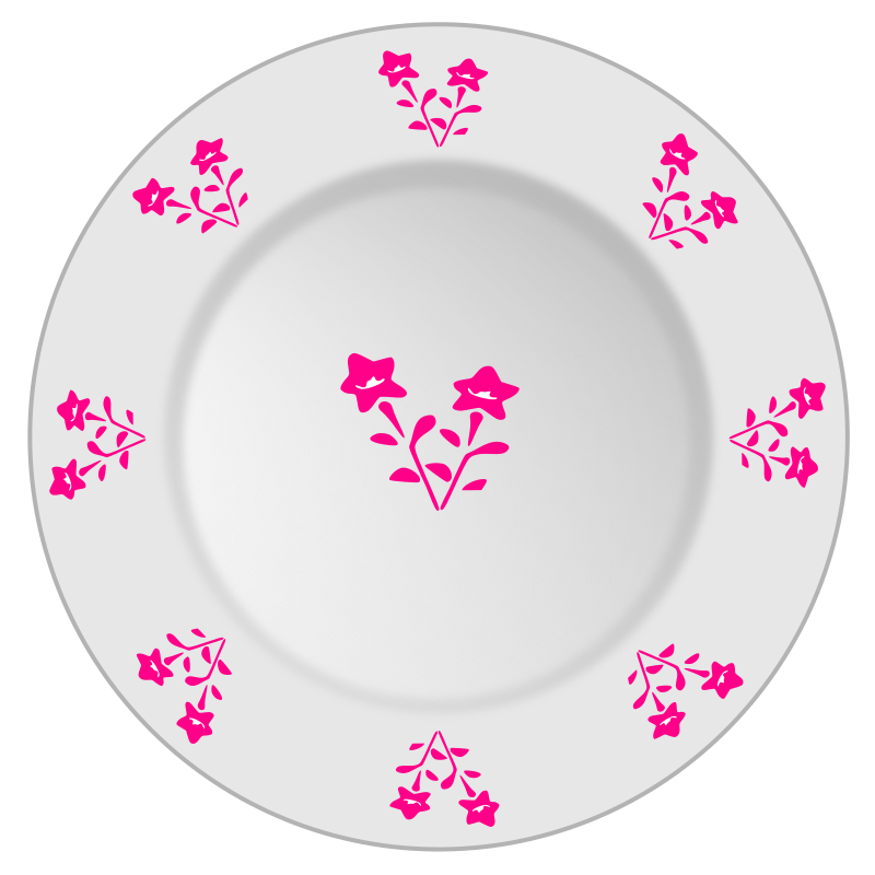Plate with flower pattern 2