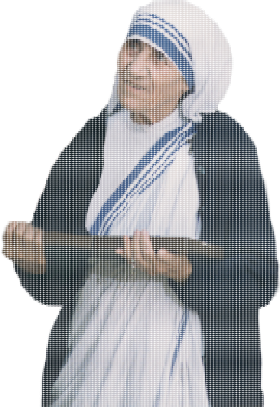 Mother Teresa Mosaic Ellipses