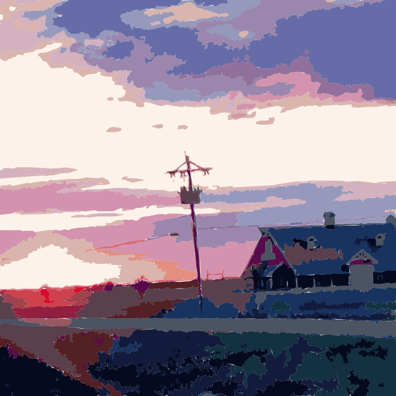 Daily Sketch Barn Sunset