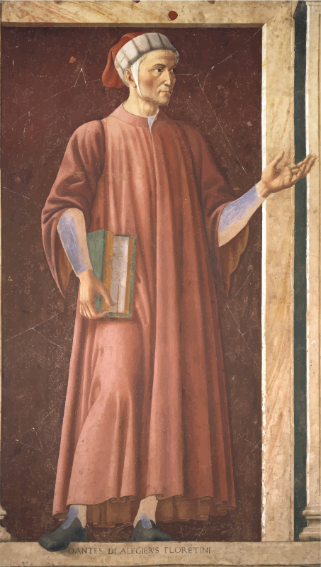 Mural of Dante in the Uffizi Gallery, by Andrea del Castagno