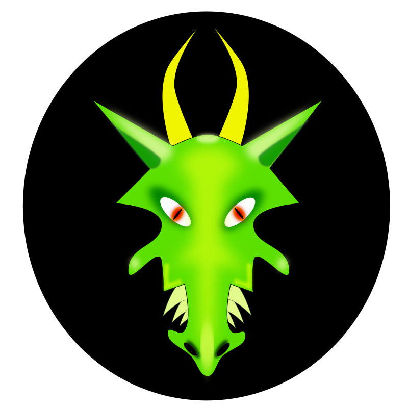 Face of a Green Dragon