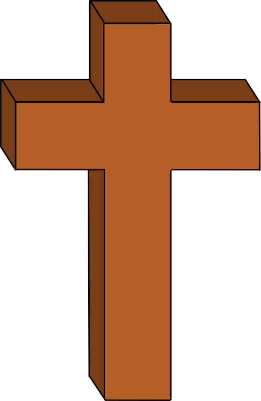 Christian Cross outlined