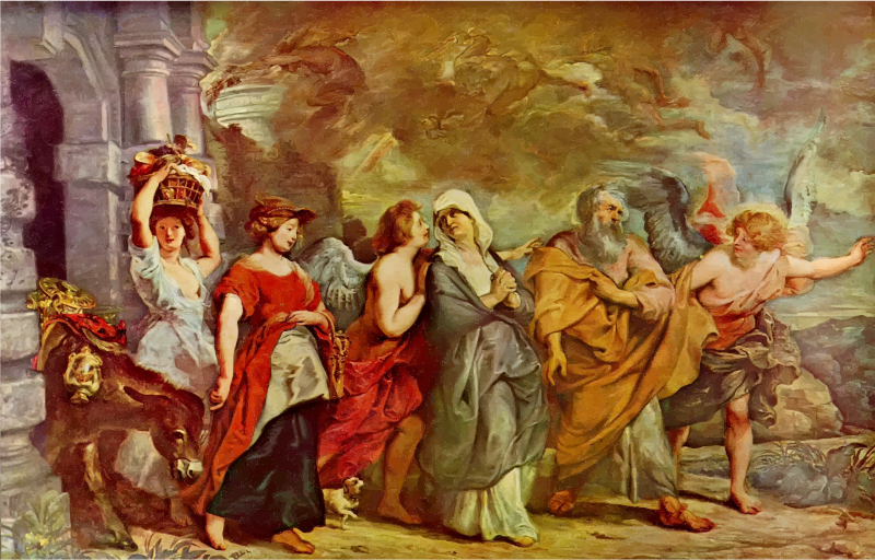 The Flight Of Lot By Peter Paul Rubens