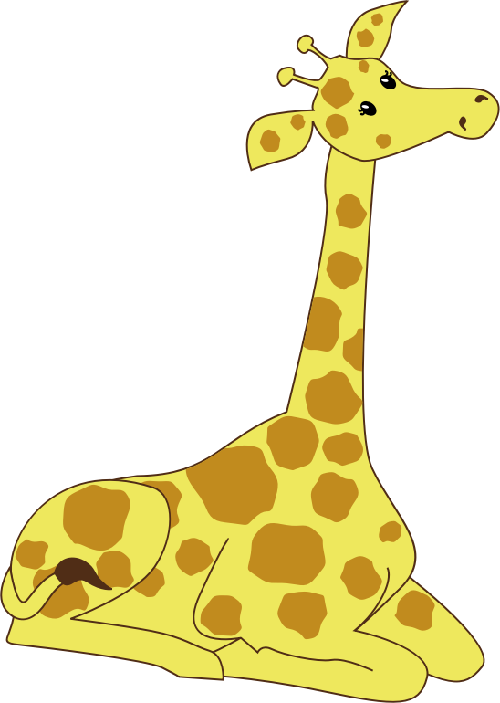 Kneeling Cartoon Giraffe