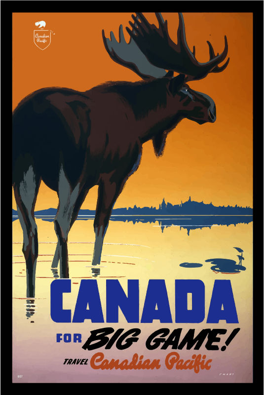 Vintage Travel Poster Canada